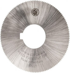 Controx - 3" Diam x 0.04" Blade Thickness x 1" Arbor Hole Diam, 128 Tooth Slitting and Slotting Saw - Arbor Connection, Right Hand, Uncoated, Cobalt, Concave Ground, Contains Keyway - Exact Tooling
