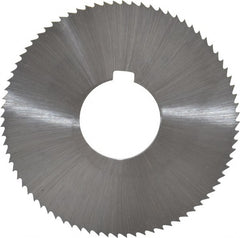 Controx - 3" Diam x 0.0781" Blade Thickness x 1" Arbor Hole Diam, 80 Tooth Slitting and Slotting Saw - Arbor Connection, Right Hand, Uncoated, Cobalt, Concave Ground, Contains Keyway - Exact Tooling