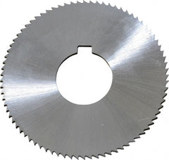 Controx - 3" Diam x 0.0938" Blade Thickness x 1" Arbor Hole Diam, 80 Tooth Slitting and Slotting Saw - Arbor Connection, Right Hand, Uncoated, Cobalt, Concave Ground, Contains Keyway - Exact Tooling