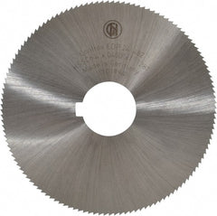 Controx - 4" Diam x 0.04" Blade Thickness x 1" Arbor Hole Diam, 128 Tooth Slitting and Slotting Saw - Arbor Connection, Right Hand, Uncoated, Cobalt, Concave Ground, Contains Keyway - Exact Tooling