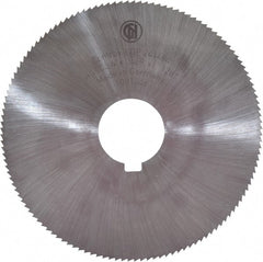 Controx - 4" Diam x 0.0469" Blade Thickness x 1" Arbor Hole Diam, 128 Tooth Slitting and Slotting Saw - Arbor Connection, Right Hand, Uncoated, Cobalt, Concave Ground, Contains Keyway - Exact Tooling