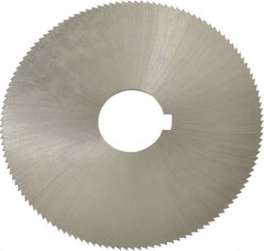 Controx - 4" Diam x 1/16" Blade Thickness x 1" Arbor Hole Diam, 128 Tooth Slitting and Slotting Saw - Arbor Connection, Right Hand, Uncoated, Cobalt, Concave Ground, Contains Keyway - Exact Tooling