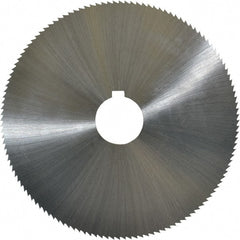 Controx - 5" Diam x 1/16" Blade Thickness x 1" Arbor Hole Diam, 128 Tooth Slitting and Slotting Saw - Arbor Connection, Right Hand, Uncoated, Cobalt, Concave Ground, Contains Keyway - Exact Tooling