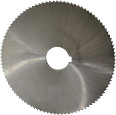 Controx - 5" Diam x 1/8" Blade Thickness x 1" Arbor Hole Diam, 100 Tooth Slitting and Slotting Saw - Arbor Connection, Right Hand, Uncoated, Cobalt, Concave Ground, Contains Keyway - Exact Tooling
