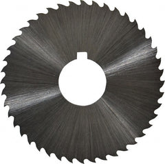 Controx - 1-3/4" Diam x 0.04" Blade Thickness x 1/2" Arbor Hole Diam, 44 Tooth Slitting and Slotting Saw - Arbor Connection, Right Hand, Uncoated, Cobalt, 15° Rake, Concave Ground, Contains Keyway - Exact Tooling