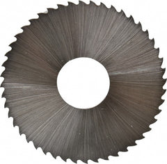 Controx - 2" Diam x 0.04" Blade Thickness x 5/8" Arbor Hole Diam, 48 Tooth Slitting and Slotting Saw - Arbor Connection, Right Hand, Uncoated, Cobalt, 15° Rake, Concave Ground, Contains Keyway - Exact Tooling