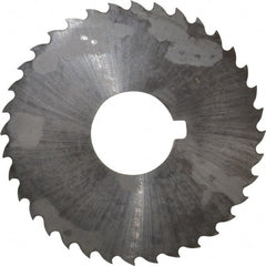 Controx - 2" Diam x 0.0469" Blade Thickness x 5/8" Arbor Hole Diam, 36 Tooth Slitting and Slotting Saw - Arbor Connection, Right Hand, Uncoated, Cobalt, 15° Rake, Concave Ground, Contains Keyway - Exact Tooling