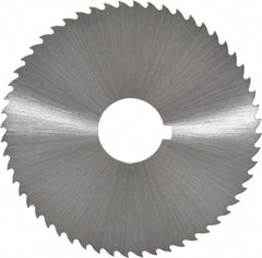 Controx - 2-1/2" Diam x 0.04" Blade Thickness x 5/8" Arbor Hole Diam, 56 Tooth Slitting and Slotting Saw - Arbor Connection, Right Hand, Uncoated, Cobalt, 15° Rake, Concave Ground, Contains Keyway - Exact Tooling