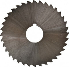 Controx - 2-1/2" Diam x 1/16" Blade Thickness x 5/8" Arbor Hole Diam, 36 Tooth Slitting and Slotting Saw - Arbor Connection, Right Hand, Uncoated, Cobalt, 15° Rake, Concave Ground, Contains Keyway - Exact Tooling