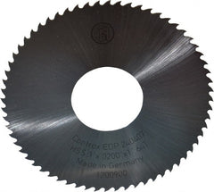 Controx - 3" Diam x 0.02" Blade Thickness x 1" Arbor Hole Diam, 64 Tooth Slitting and Slotting Saw - Arbor Connection, Right Hand, Uncoated, High Speed Steel, 15° Rake, Concave Ground - Exact Tooling