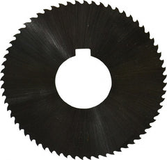 Controx - 3" Diam x 0.0313" Blade Thickness x 1" Arbor Hole Diam, 64 Tooth Slitting & Slotting Saw - Arbor Connection, Right Hand, Uncoated, M2 High Speed Steel, 15° Rake, Concave Ground - Exact Tooling