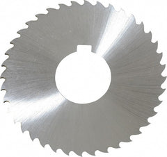 Controx - 3" Diam x 1/16" Blade Thickness x 1" Arbor Hole Diam, 40 Tooth Slitting and Slotting Saw - Arbor Connection, Right Hand, Uncoated, Cobalt, 15° Rake, Concave Ground, Contains Keyway - Exact Tooling