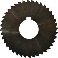 Controx - 3" Diam x 0.0781" Blade Thickness x 1" Arbor Hole Diam, 40 Tooth Slitting and Slotting Saw - Arbor Connection, Right Hand, Uncoated, Cobalt, 15° Rake, Concave Ground, Contains Keyway - Exact Tooling