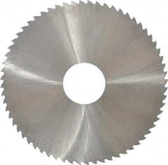 Controx - 4" Diam x 0.025" Blade Thickness x 1" Arbor Hole Diam, 64 Tooth Slitting and Slotting Saw - Arbor Connection, Right Hand, Uncoated, Cobalt, 15° Rake, Concave Ground - Exact Tooling