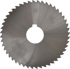 Controx - 4" Diam x 0.0781" Blade Thickness x 1" Arbor Hole Diam, 48 Tooth Slitting and Slotting Saw - Arbor Connection, Right Hand, Uncoated, Cobalt, 15° Rake, Concave Ground, Contains Keyway - Exact Tooling
