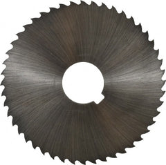 Controx - 4" Diam x 0.0938" Blade Thickness x 1" Arbor Hole Diam, 48 Tooth Slitting and Slotting Saw - Arbor Connection, Right Hand, Uncoated, Cobalt, 15° Rake, Concave Ground, Contains Keyway - Exact Tooling