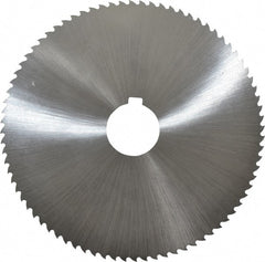 Controx - 5" Diam x 0.0313" Blade Thickness x 1" Arbor Hole Diam, 80 Tooth Slitting and Slotting Saw - Arbor Connection, Right Hand, Uncoated, Cobalt, 15° Rake, Concave Ground - Exact Tooling