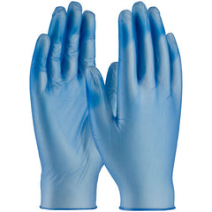 64-V77BPF/L Disposable Gloves - Ambi-Dex Disposable HD Vinyl - Blue 5 mil Powder Free - Industrial Grade - Exact Tooling