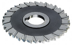 Controx - 4" Blade Diam x 1/4" Blade Thickness, 1" Hole, 36 Teeth, Cobalt Side Chip Saw - Staggered Tooth, Arbor Connection, Right Hand Cut, Uncoated, with Keyway - Exact Tooling