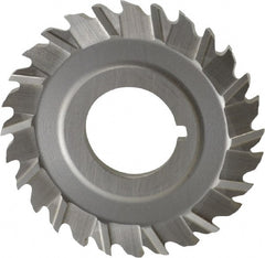 Controx - 2-1/2" Blade Diam x 1/8" Blade Thickness, 7/8" Hole, 28 Teeth, Cobalt Side Chip Saw - Staggered Tooth, Arbor Connection, Right Hand Cut, Uncoated, with Keyway - Exact Tooling