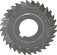 Controx - 3" Blade Diam x 1/8" Blade Thickness, 1" Hole, 32 Teeth, Cobalt Side Chip Saw - Staggered Tooth, Arbor Connection, Right Hand Cut, Uncoated, with Keyway - Exact Tooling