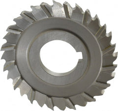 Controx - 3" Blade Diam x x 0.2188" Blade Thickness, 1" Hole, 32 Teeth, Cobalt Side Chip Saw - Staggered Tooth, Arbor Connection, Right Hand Cut, Uncoated, with Keyway - Exact Tooling