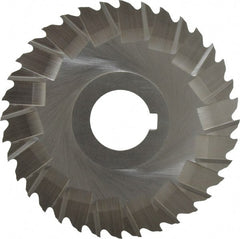 Controx - 4" Blade Diam x 1/16" Blade Thickness, 1" Hole, 36 Teeth, Cobalt Side Chip Saw - Staggered Tooth, Arbor Connection, Right Hand Cut, Uncoated, with Keyway - Exact Tooling