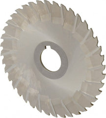Controx - 5" Blade Diam x x 0.0938" Blade Thickness, 1" Hole, 40 Teeth, Cobalt Side Chip Saw - Staggered Tooth, Arbor Connection, Right Hand Cut, Uncoated, with Keyway - Exact Tooling