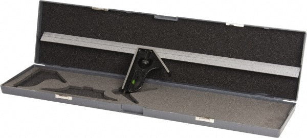 SPI - 2 Piece, 24" Combination Square Set - 1/16, 1/32, 1/64 & 1/8" (4R) Graduation, Hardened Steel Blade, Hardened Steel Square Head - Exact Tooling