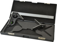 SPI - 3 Piece, 12" Combination Square Set - 1/100, 1/32, 1/50 & 1/64" (16R) Graduation, Hardened Steel Blade, Hardened Steel Center & Square Head - Exact Tooling