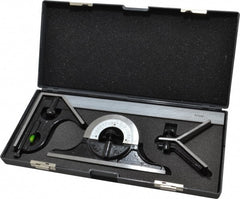SPI - 4 Piece, 12" Combination Square Set - 1/16, 1/32, 1/64 & 1/8" (4R) Graduation, Hardened Steel Blade, Hardened Steel Center, Protractor & Square Head - Exact Tooling
