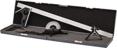SPI - 4 Piece, 24" Combination Square Set - 1/16, 1/32, 1/64 & 1/8" (4R) Graduation, Hardened Steel Blade, Hardened Steel Center, Protractor & Square Head - Exact Tooling