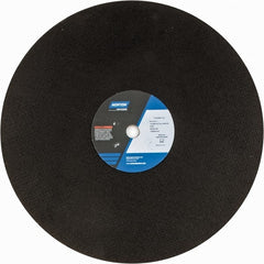 Norton - 20" Aluminum Oxide Cutoff Wheel - 5/32" Thick, 1" Arbor, 2,710 Max RPM, Use with Stationary Grinders - Exact Tooling