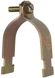 Cooper B-Line - 2" Pipe, 12 Gauge Framing Channel & Strut Mounted Clamp - Zinc Dichromate, Rigid Conduit - Exact Tooling