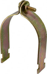Cooper B-Line - 3-1/2" Pipe, 1/8 Gauge Framing Channel & Strut Mounted Clamp - Zinc Dichromate, Rigid Conduit - Exact Tooling