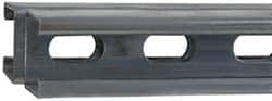 Cooper B-Line - 10' Long x 1-5/8" Wide x 3-1/4" High, 12 Gauge, Strip Steel, Half Slot Framing Channel & Strut - 0.105" Thick, Pre-Galvanized - Exact Tooling