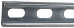 Cooper B-Line - 10' Long x 1-5/8" Wide x 13/16" High, 14 Gauge, Strip Steel, Half Slot Framing Channel & Strut - 0.075" Thick, Pre-Galvanized - Exact Tooling