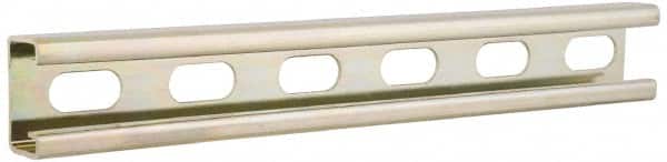Cooper B-Line - 10' Long x 1-5/8" Wide x 13/16" High, 14 Gauge, Carbon Steel, Half Slot Framing Channel & Strut - 0.075" Thick, Dichromate - Exact Tooling