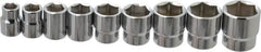 Blackhawk by Proto - 9 Piece 3/8" Drive Socket Set - 6 Points, 3/8" to 7/8" Range, Inch Measurement Standard - Exact Tooling