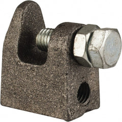 Cooper B-Line - 3/4" Max Flange Thickness, 1/2" Rod Top Beam Clamp - 700 Lb Capacity, Malleable Iron - Exact Tooling