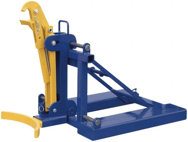 Vestil - 1,000 Lb Load Capacity, 30 & 55 Gal Forklift Drum Handler - 29" Wide x 33" High - Exact Tooling