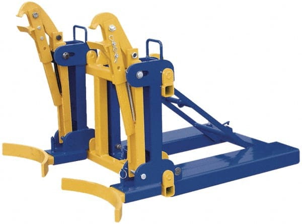 Vestil - 2,000 Lb Load Capacity, 30 & 55 Gal Forklift Drum Handler - 43" Wide x 32" High - Exact Tooling