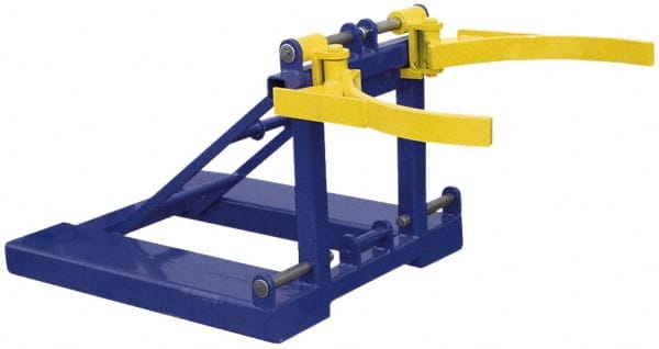 Vestil - 1,100 Lb Load Capacity, 30 & 55 Gal Forklift Drum Handler - 29" Wide x 22-1/2" High - Exact Tooling
