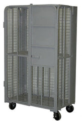 Vestil - 2,000 Lb Capacity, 2 Shelf, 4-Sided Steel Folding Truck - 44" Long x 27" Wide x 76-1/2" High, 6" Diam Wheels - Exact Tooling