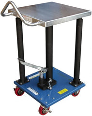 Vestil - 500 Lb Capacity Manual Hydraulic Post Lift Table - 31" Lift Height, 18" Platform Length x 18" Platform Width - Exact Tooling