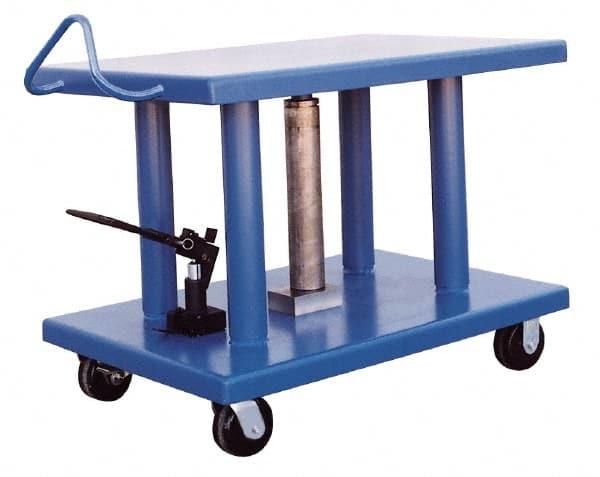 Vestil - 6,000 Lb Capacity Manual Hydraulic Post Lift Table - 36" Lift Height, 36" Platform Length x 24" Platform Width - Exact Tooling