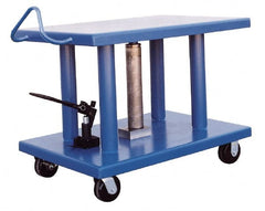 Vestil - 6,000 Lb Capacity Manual Hydraulic Post Lift Table - 36" Lift Height, 48" Platform Length x 32" Platform Width - Exact Tooling