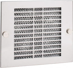 Cooper B-Line - 220 CFM, 3,300 RPM, Enclosure Cooling Fan Package - 8-7/8 Inch Wide x 3 Inch Deep x 7-5/8 Inch High, 33 W, 115 VAC, Stainless Steel Grill, Steel Enclosure - Exact Tooling
