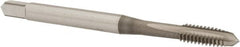 OSG - #8-32 UNC 2B 3 Flute Nitride Finish Vanadium High Speed Steel Straight Flute Machine Tap - Plug, Right Hand Thread, 2-1/8" OAL, 3/4" Thread Length, H3 Limit, Oversize - Exact Tooling