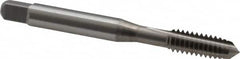 OSG - 1/4-20 UNC 3B 3 Flute Nitride Finish Vanadium High Speed Steel Straight Flute Machine Tap - Plug, Right Hand Thread, 2-1/2" OAL, 1" Thread Length, H3 Limit, Oversize - Exact Tooling